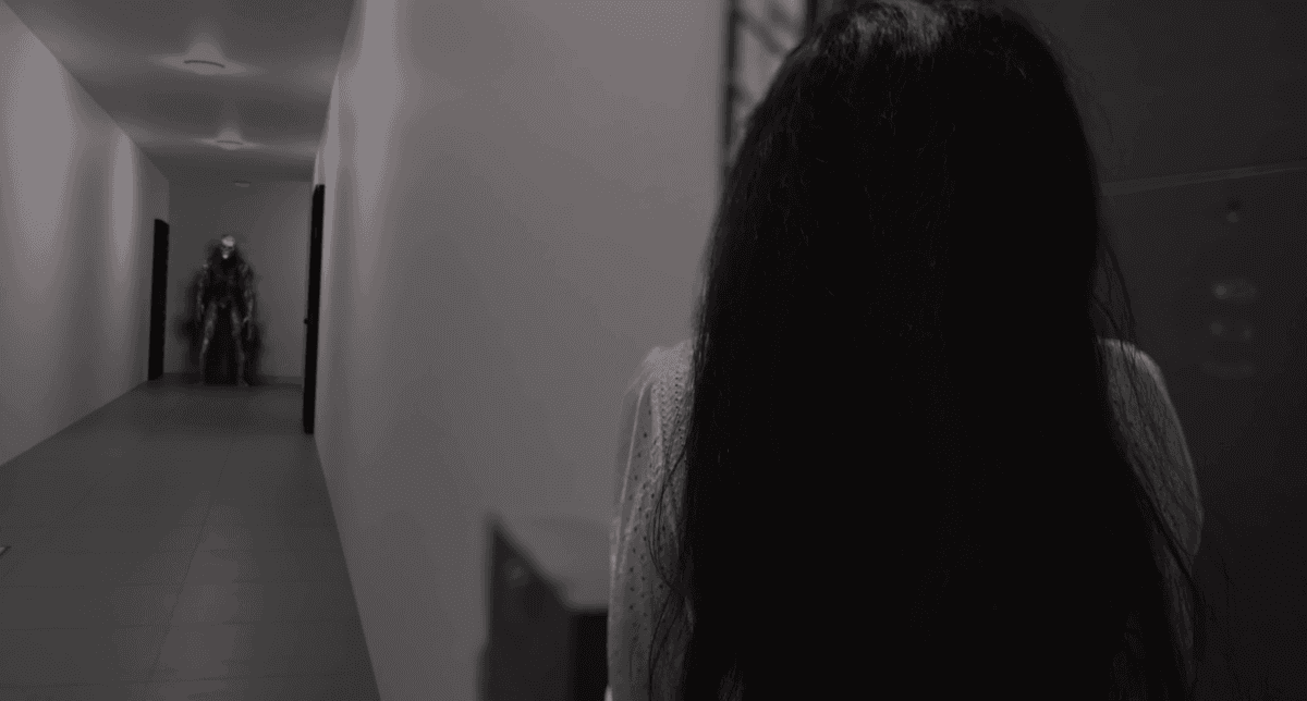 Zombie at end of hall